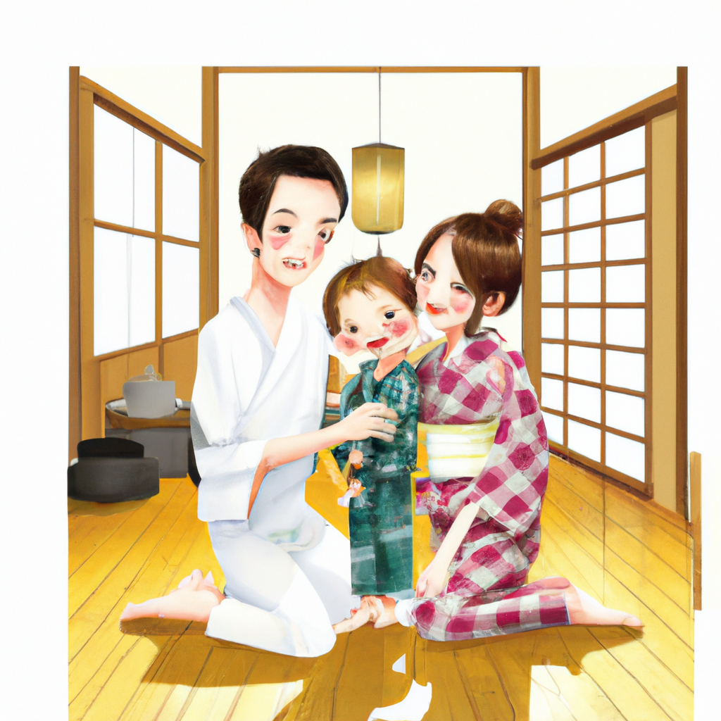 家族の笑顔の写真